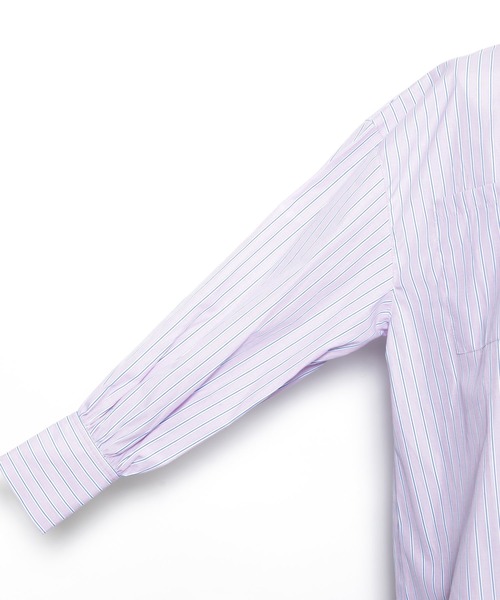 AS KNOW AS PINKY（アズノゥアズピンキー）の「サラリラバンドカラーシャツ（シャツ/ブラウス・レディース・オフホワイト/グリーン/パープル/イエロー・FREE）」の14枚目の写真