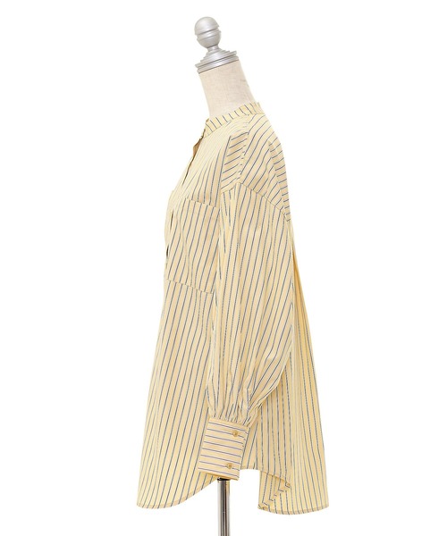 AS KNOW AS PINKY（アズノゥアズピンキー）の「サラリラバンドカラーシャツ（シャツ/ブラウス・レディース・オフホワイト/グリーン/パープル/イエロー・FREE）」の22枚目の写真