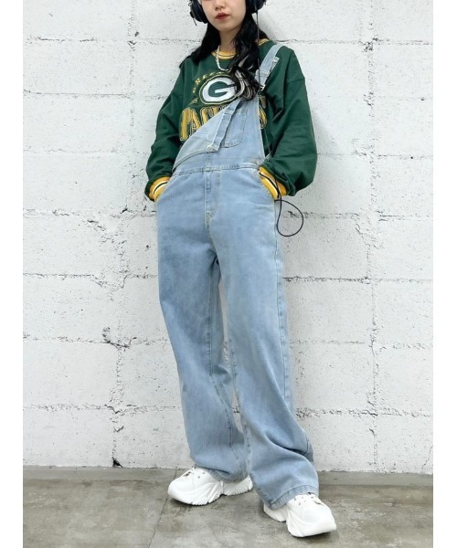 WC（ダブル シー）の「デニムオーバーオール（サロペット/オーバーオール・レディース・インディゴブルー/ライトインディゴブルー・FREE）」の2枚目の写真