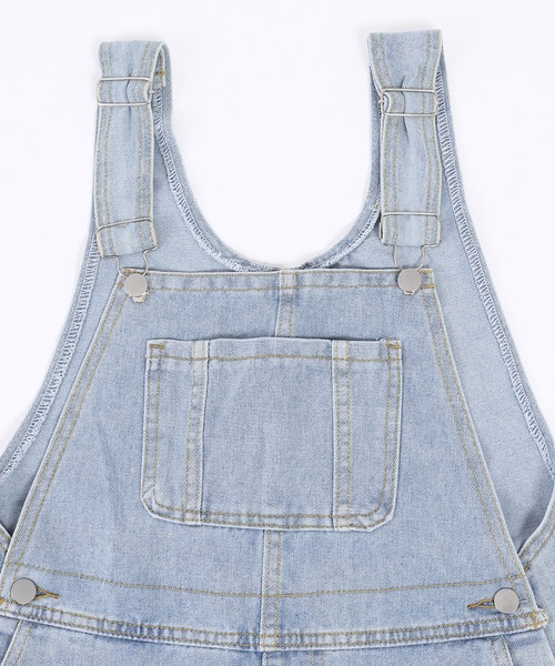 WC（ダブル シー）の「デニムオーバーオール（サロペット/オーバーオール・レディース・インディゴブルー/ライトインディゴブルー・FREE）」の15枚目の写真