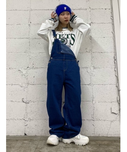 WC（ダブル シー）の「デニムオーバーオール（サロペット/オーバーオール・レディース・インディゴブルー/ライトインディゴブルー・FREE）」の9枚目の写真