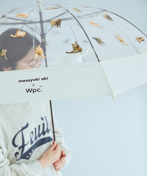 VIS(ビス)の「【WEB限定】【沖昌之さん×Wpc】プラスティックアンブレにゃん(長傘・レディース・オフホワイト・FREE)」の3枚目の写真
