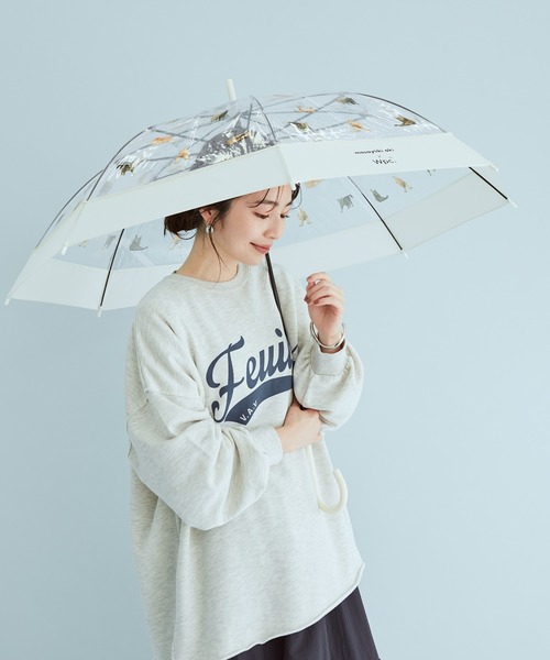 VIS(ビス)の「【WEB限定】【沖昌之さん×Wpc】プラスティックアンブレにゃん(長傘・レディース・オフホワイト・FREE)」の5枚目の写真