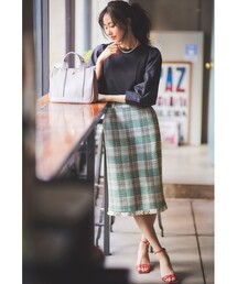 index | ファンシーツイードタイトスカート【WEB限定サイズ】(スカート)
