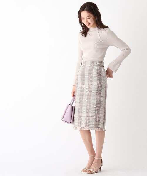 DAMA  ファンシーツイード タイトスカート タグ付 ファンシーツイードタイトスカート/セットアップ可｜LOUNIE