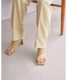 TODAYFUL（トゥデイフル）の「スクエアトゥーレザーサンダル（サンダル