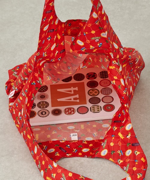 ear PAPILLONNER（イアパピヨネ）の「”HARIBO(ハリボー)”  収納用巾着付き エコバッグ（エコバッグ/サブバッグ・レディース・レッド/アイボリー・FREE）」の18枚目の写真