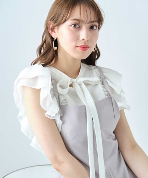 WILLSELECTION（ウィルセレクション）の「バックリボンハイウェストサロペ（つなぎ/オールインワン・レディース・ブラック/グレー/カーキ・MEDIUM）」の16枚目の写真