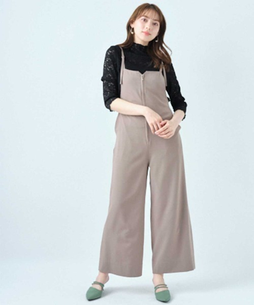 WILLSELECTION（ウィルセレクション）の「バックリボンハイウェストサロペ（つなぎ/オールインワン・レディース・ブラック/グレー/カーキ・MEDIUM）」の20枚目の写真