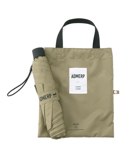 ADAM ET ROPE'（アダムエロペ）の「【サステナブル・晴雨兼用・男女兼用】［U-DAY for ADAM ET ROPE'］ADMERP 折りたたみ傘（折りたたみ傘・レディース・カーキ/キナリ・FREE）」の19枚目の写真