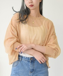 sango | シアーショート丈プルオーバー(Tシャツ/カットソー)