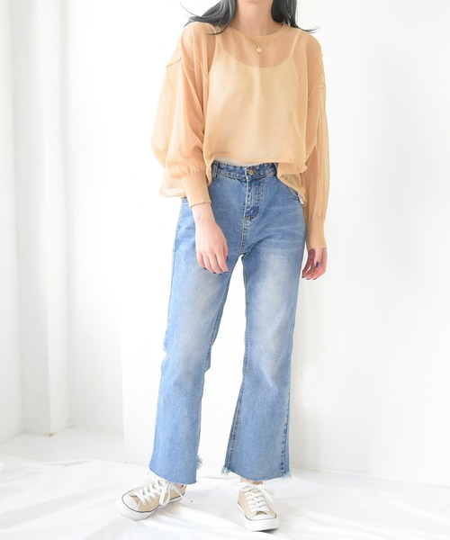 sango（sango）の「シアーショート丈プルオーバー（Tシャツ/カットソー・レディース・オフホワイト/オレンジ/ベージュ系その他・FREE）」の16枚目の写真