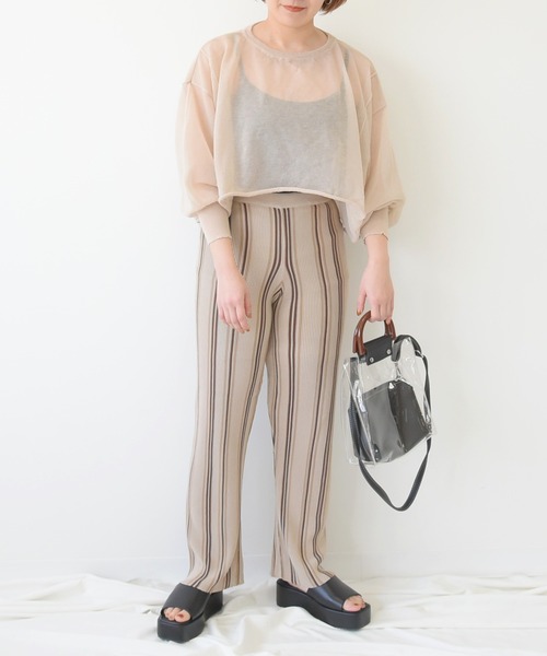 sango（sango）の「シアーショート丈プルオーバー（Tシャツ/カットソー・レディース・オフホワイト/オレンジ/ベージュ系その他・FREE）」の15枚目の写真