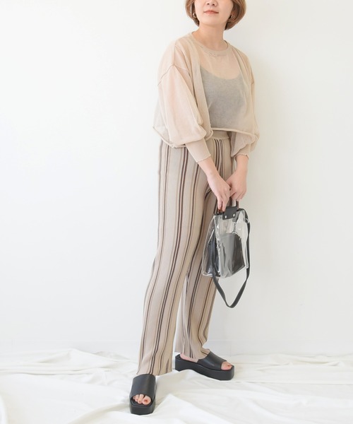 sango（sango）の「シアーショート丈プルオーバー（Tシャツ/カットソー・レディース・オフホワイト/オレンジ/ベージュ系その他・FREE）」の10枚目の写真