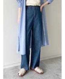 Samansa Mos2 blue | ECO DENIM ワイドパンツ(デニムパンツ)