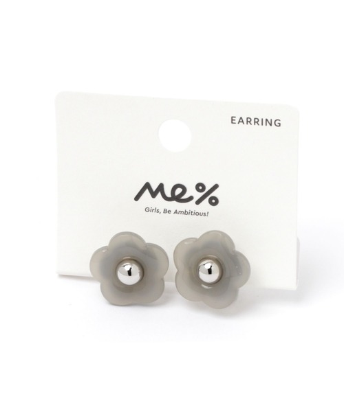 Me%（ミィパーセント）の「ミルキーフラワーイヤリング（イヤリング・レディース・イエロー/グレー・FREE）」の6枚目の写真