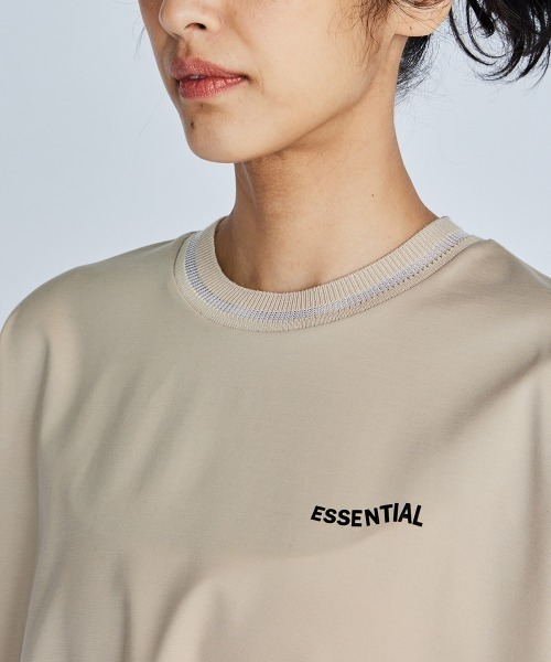 ESSENTIAL(エッセンシャル)の「ハイストレッチトップス(Tシャツ/カットソー・レディース・ブラック/ベージュ/オフホワイト・FREE)」の8枚目の写真