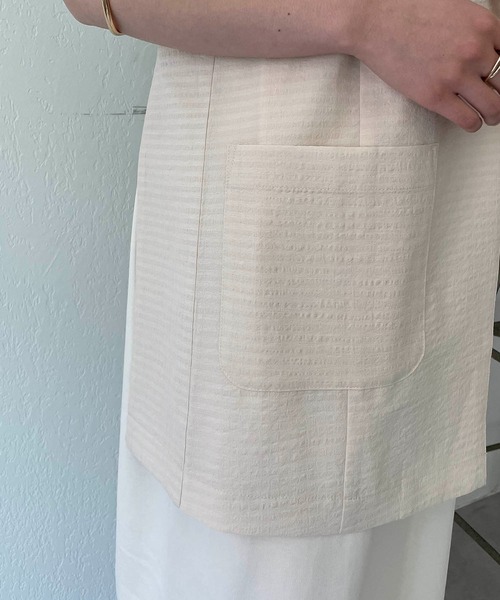 CAPRICIEUX LE'MAGE（カプリシューレマージュ）の「〈WEB限定〉バックオープンベスト（ベスト・レディース・ブラック/ホワイト系その他・FREE）」の7枚目の写真