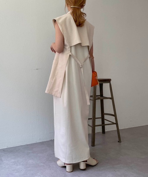 CAPRICIEUX LE'MAGE（カプリシューレマージュ）の「〈WEB限定〉バックオープンベスト（ベスト・レディース・ブラック/ホワイト系その他・FREE）」の17枚目の写真