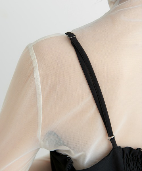 FREE'S MART（フリーズマート）の「フロントスリットキャミワンピース（ワンピース・レディース・ブラック/ベージュ/イエロー・SMALL/MEDIUM）」の8枚目の写真