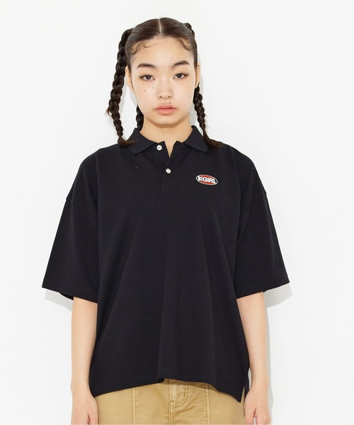X-girl（エックスガール）の「BIG POLO SHIRT/ビッグシルエット