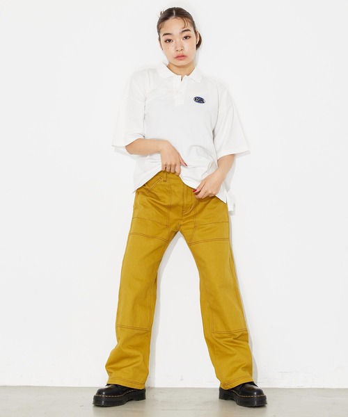 X-girl（エックスガール）の「BIG POLO SHIRT/ビッグシルエット