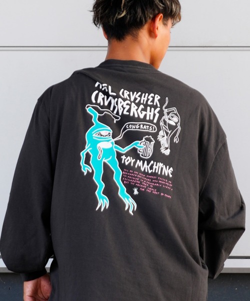 TOY　MACHINE（トイ　マシーン）の「【ムラサキスポーツ限定】TOY MACHINE/トイマシーン ビッグシルエット バックプリントロンT MTMFCLT2（Tシャツ/カットソー・メンズ・ホワイト/ブラック/グリーン・M/L/XL）」の3枚目の写真
