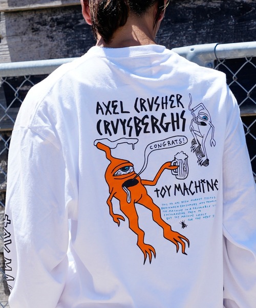 TOY　MACHINE（トイ　マシーン）の「【ムラサキスポーツ限定】TOY MACHINE/トイマシーン ビッグシルエット バックプリントロンT MTMFCLT2（Tシャツ/カットソー・メンズ・ホワイト/ブラック/グリーン・M/L/XL）」の12枚目の写真