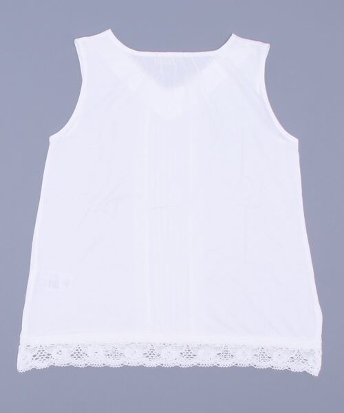 Samansa Mos2（サマンサ モスモス）の「Vネックノースリレースカットソー（Tシャツ/カットソー・レディース・オフホワイト/ブラック/ベージュ・ﾌﾘ-）」の4枚目の写真