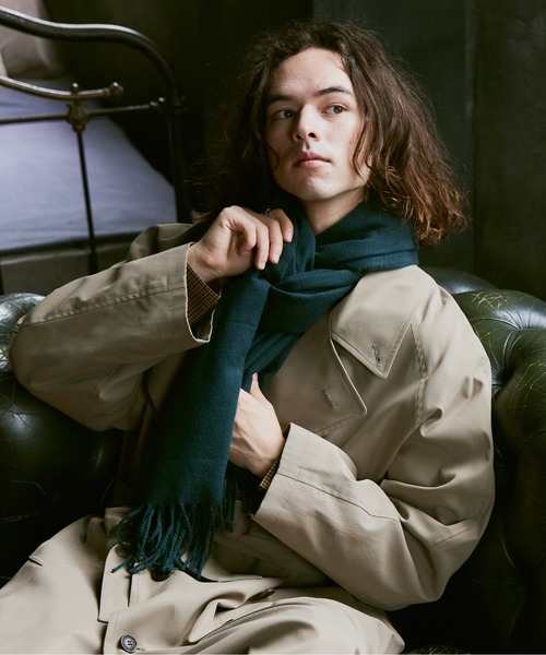 CASPER JOHN（キャスパージョン）の「Angora mix muffler/アンゴラミックスマフラー（マフラー・メンズ・キャメル/グリーン/チャコールグレー/ナチュラル・FREE）」の3枚目の写真