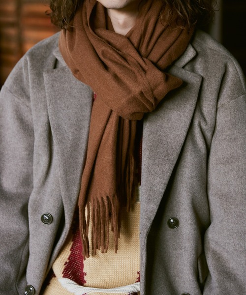 CASPER JOHN（キャスパージョン）の「Angora mix muffler/アンゴラミックスマフラー（マフラー・メンズ・キャメル/グリーン/チャコールグレー/ナチュラル・FREE）」の22枚目の写真
