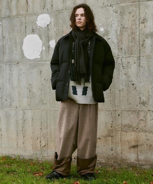 CASPER JOHN（キャスパージョン）の「Angora mix muffler/アンゴラミックスマフラー（マフラー・メンズ・キャメル/グリーン/チャコールグレー/ナチュラル・FREE）」の19枚目の写真