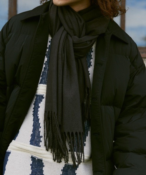 CASPER JOHN（キャスパージョン）の「Angora mix muffler/アンゴラミックスマフラー（マフラー・メンズ・キャメル/グリーン/チャコールグレー/ナチュラル・FREE）」の17枚目の写真