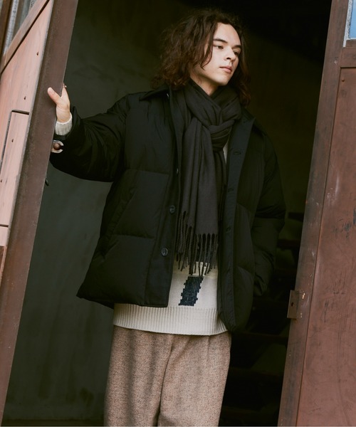 CASPER JOHN（キャスパージョン）の「Angora mix muffler/アンゴラミックスマフラー（マフラー・メンズ・キャメル/グリーン/チャコールグレー/ナチュラル・FREE）」の9枚目の写真