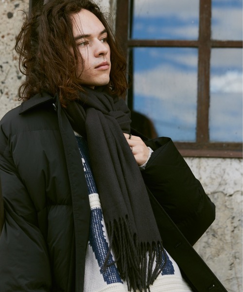 CASPER JOHN（キャスパージョン）の「Angora mix muffler/アンゴラミックスマフラー（マフラー・メンズ・キャメル/グリーン/チャコールグレー/ナチュラル・FREE）」の16枚目の写真