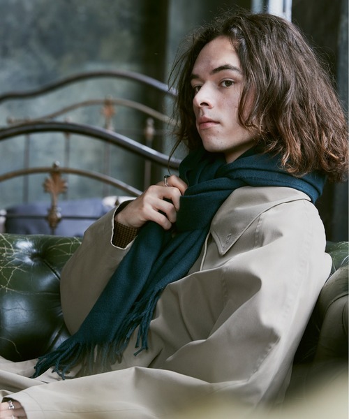 CASPER JOHN（キャスパージョン）の「Angora mix muffler/アンゴラミックスマフラー（マフラー・メンズ・キャメル/グリーン/チャコールグレー/ナチュラル・FREE）」の5枚目の写真