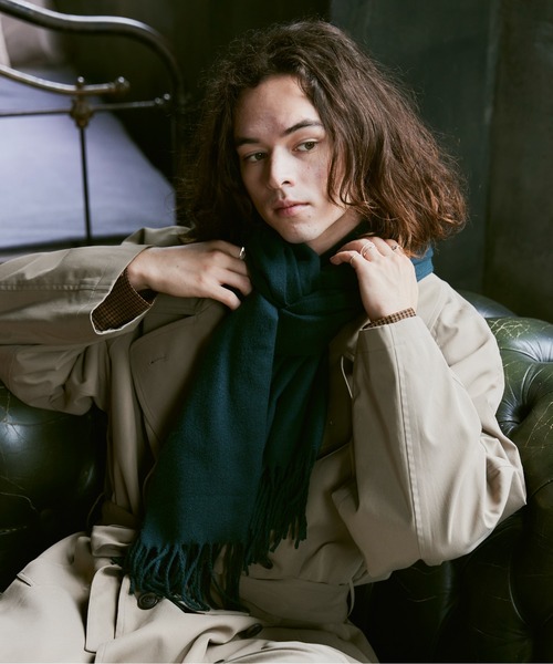 CASPER JOHN（キャスパージョン）の「Angora mix muffler/アンゴラミックスマフラー（マフラー・メンズ・キャメル/グリーン/チャコールグレー/ナチュラル・FREE）」の6枚目の写真