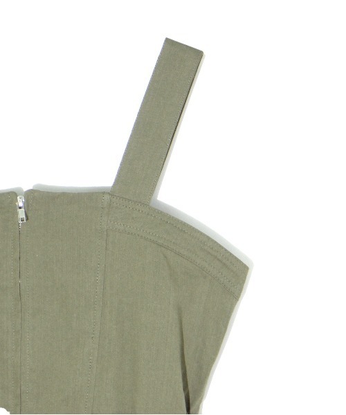 one way（ワンウェイ）の「ミリタリージャンスカ（ジャンパースカート・レディース・ライトグレー/ブラック/ダークグリーン・FREE）」の4枚目の写真