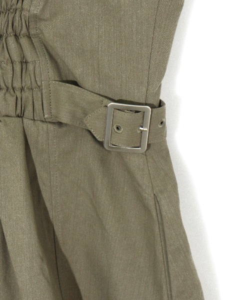 one way（ワンウェイ）の「ミリタリージャンスカ（ジャンパースカート・レディース・ライトグレー/ブラック/ダークグリーン・FREE）」の6枚目の写真