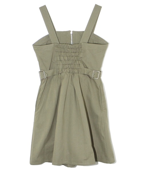 one way（ワンウェイ）の「ミリタリージャンスカ（ジャンパースカート・レディース・ライトグレー/ブラック/ダークグリーン・FREE）」の11枚目の写真