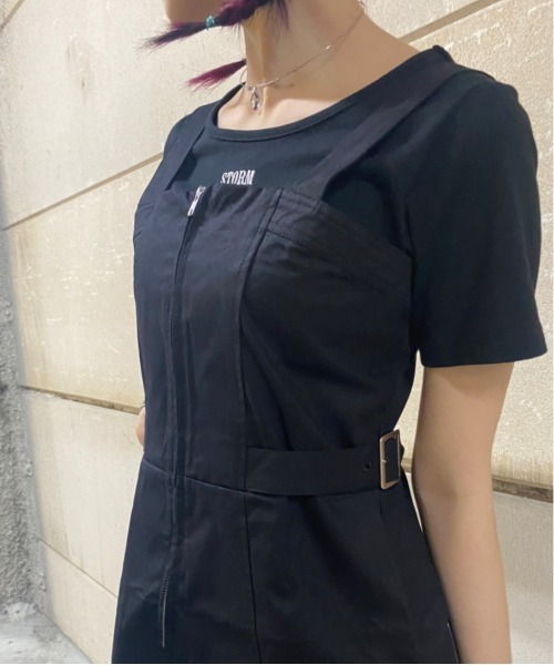 one way（ワンウェイ）の「ミリタリージャンスカ（ジャンパースカート・レディース・ライトグレー/ブラック/ダークグリーン・FREE）」の16枚目の写真