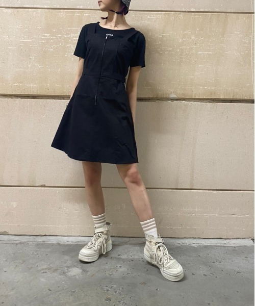 one way（ワンウェイ）の「ミリタリージャンスカ（ジャンパースカート・レディース・ライトグレー/ブラック/ダークグリーン・FREE）」の22枚目の写真