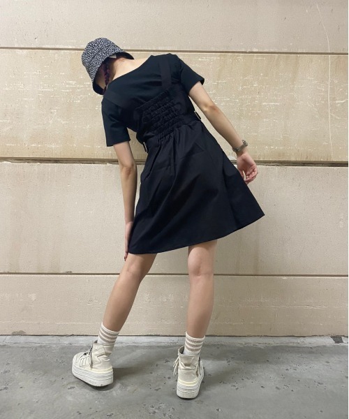 one way（ワンウェイ）の「ミリタリージャンスカ（ジャンパースカート・レディース・ライトグレー/ブラック/ダークグリーン・FREE）」の20枚目の写真