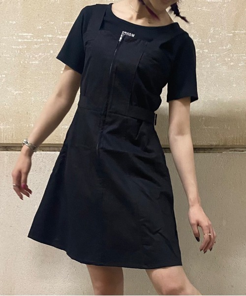 one way（ワンウェイ）の「ミリタリージャンスカ（ジャンパースカート・レディース・ライトグレー/ブラック/ダークグリーン・FREE）」の18枚目の写真