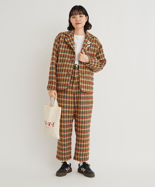 I am I in fact...(アイアムアイインファクト)の「DOBBY CHECK oji jacket(テーラードジャケット・レディース・ピンク/イエロー・FREE)」の18枚目の写真