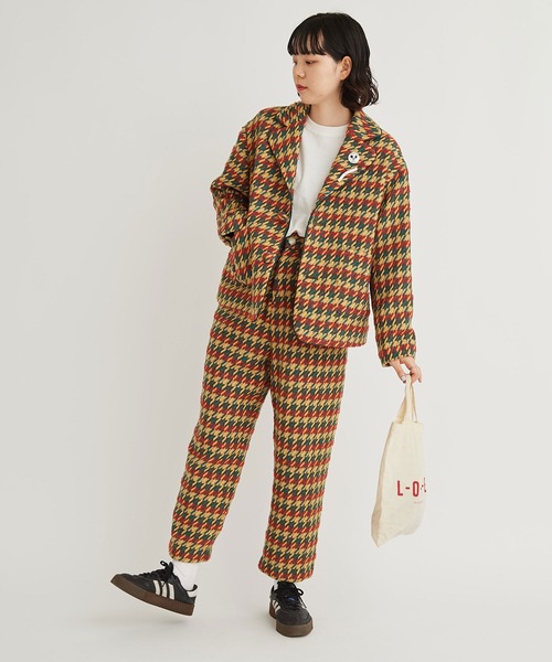 I am I in fact...(アイアムアイインファクト)の「DOBBY CHECK oji jacket(テーラードジャケット・レディース・ピンク/イエロー・FREE)」の14枚目の写真