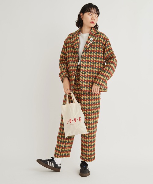 I am I in fact...(アイアムアイインファクト)の「DOBBY CHECK oji jacket(テーラードジャケット・レディース・ピンク/イエロー・FREE)」の17枚目の写真