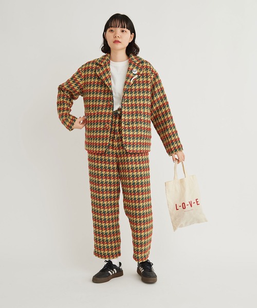 I am I in fact...(アイアムアイインファクト)の「DOBBY CHECK oji jacket(テーラードジャケット・レディース・ピンク/イエロー・FREE)」の15枚目の写真