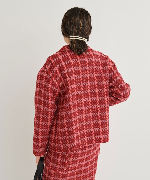 I am I in fact...(アイアムアイインファクト)の「DOBBY CHECK oji jacket(テーラードジャケット・レディース・ピンク/イエロー・FREE)」の9枚目の写真