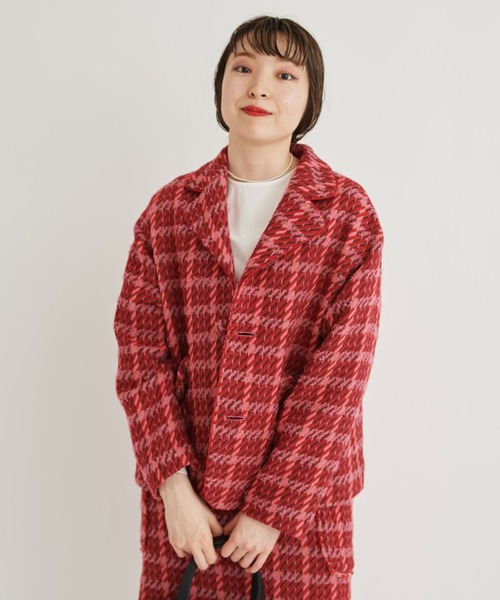 I am I in fact...(アイアムアイインファクト)の「DOBBY CHECK oji jacket(テーラードジャケット・レディース・ピンク/イエロー・FREE)」の11枚目の写真